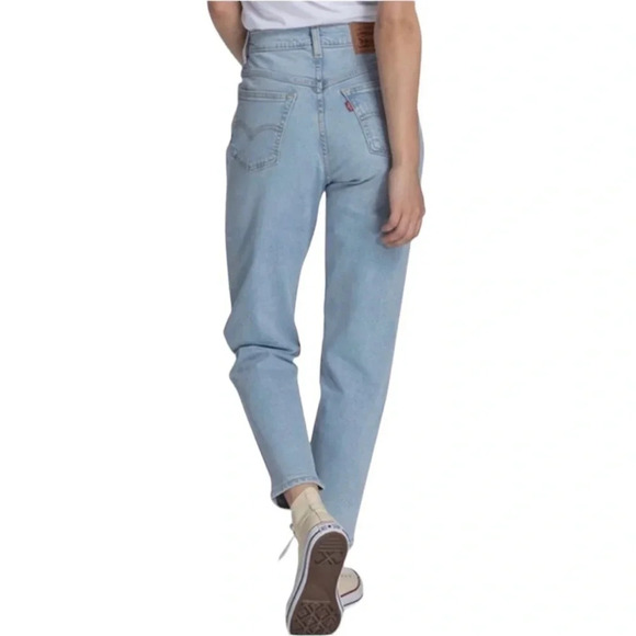 Levi’s Y2K Jewel Studded High Waisted Mom Jeans Light Wash Denim Size 24 - Picture 2 of 16